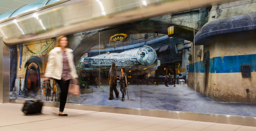 Star Wars Galaxy's Edge Orlando International Airport MCO art installation