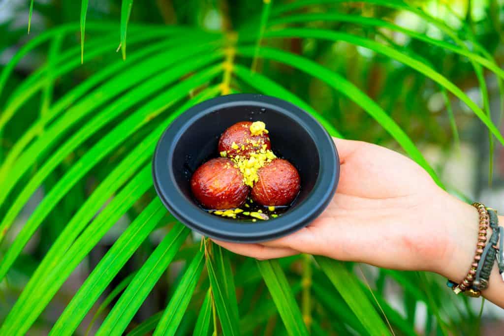 Gulab Jamun with Rose Water Syrup from Universal's Mardi Gras