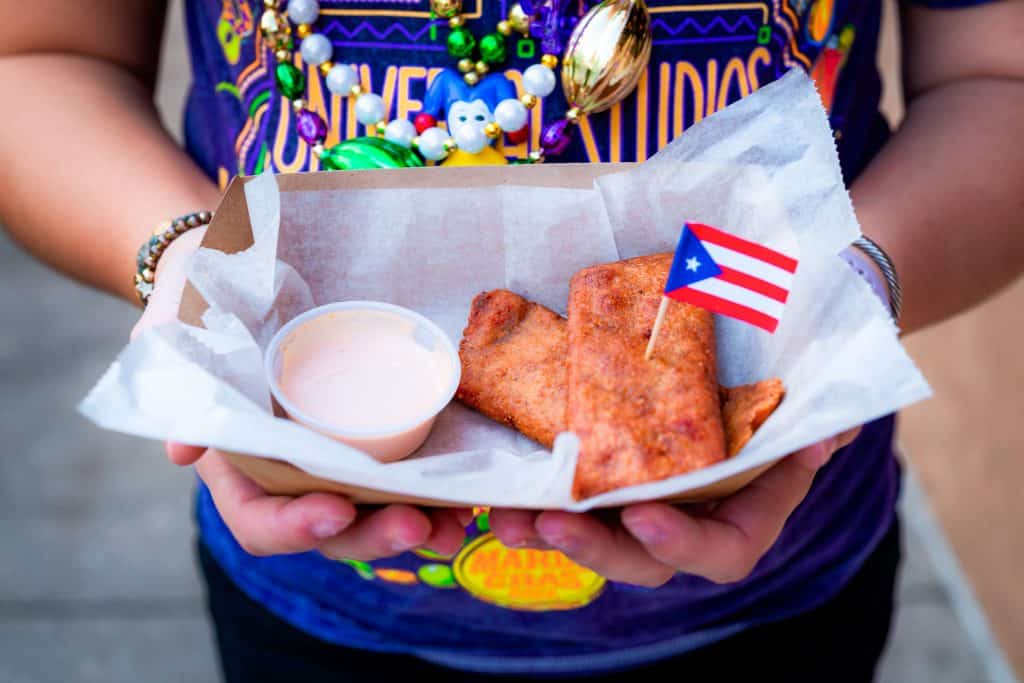 Vegan Alcapurrias from Universal's Mardi Gras