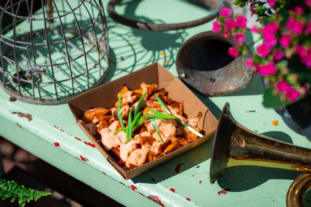 Papitas Bravas at Universal Mardi Gras