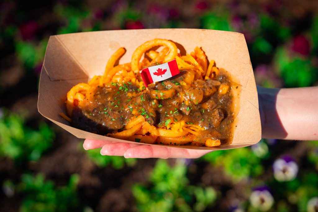 Vegan Wild Mushroom Poutine at Universal Mardi Gras