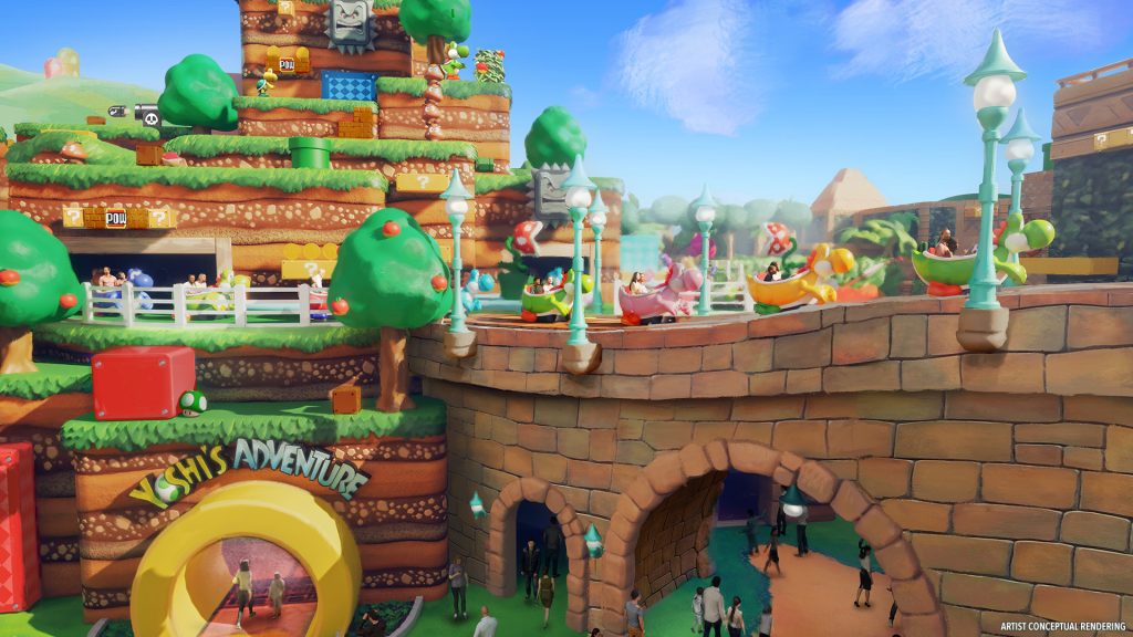 Concept Art for Yoshi's Adventure at Epic Universe's SUPER NINTENDO WORLD