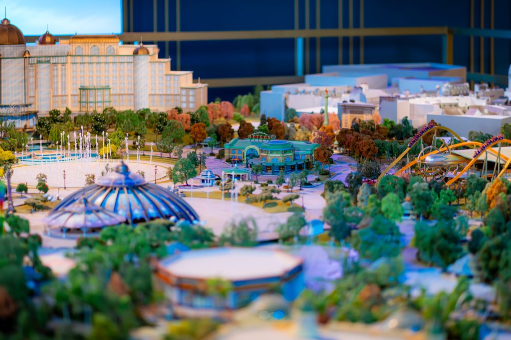 Epic Universe Scale Model featuring Celestial Park