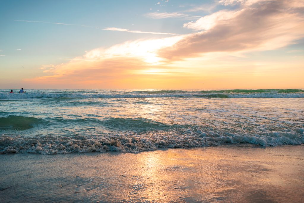 One of Florida's beautiful beaches at sunset